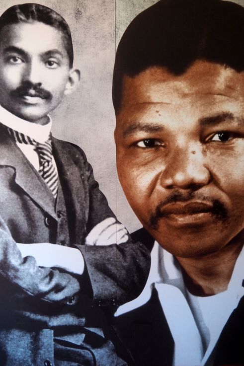 Mandela y Gandhi en Constitution Hill - Johannesburgo
