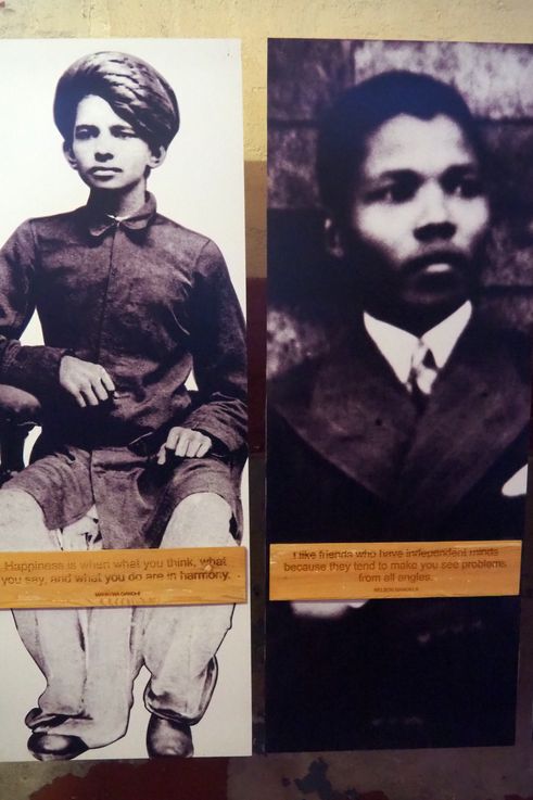 Mandela y Gandhi en Constitution Hill - Johannesburgo