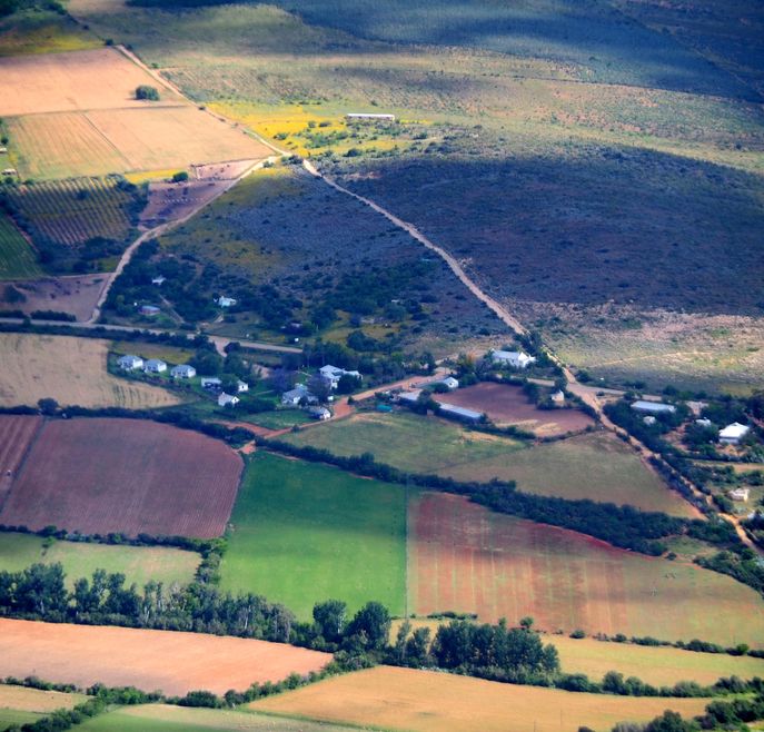 Champs dans la vallée du Swartberg