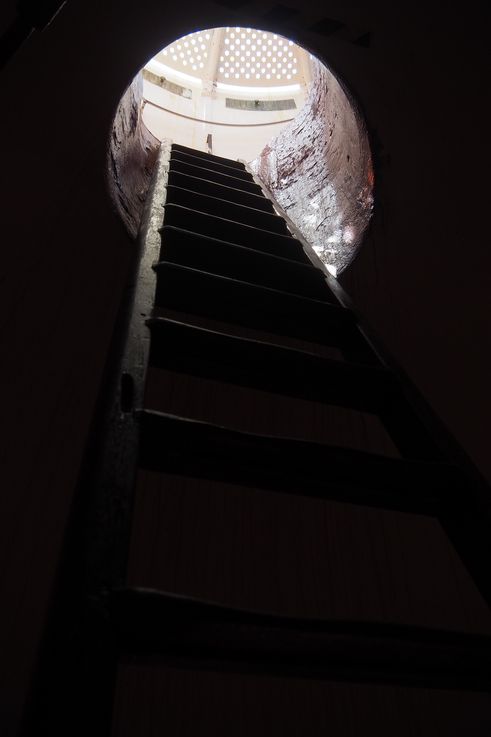 Dentro del Faro del Cabo de las Agujas