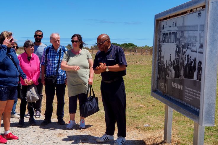 El guía Ntando Mbatha en Robben Island