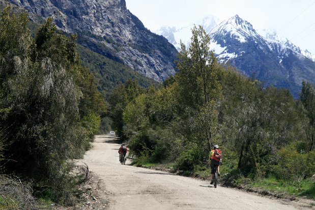 En bicicleta en San Carlos de Bariloche