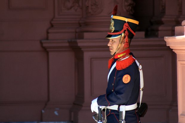 Guardia de la Casa Rosada en Buenos Aires