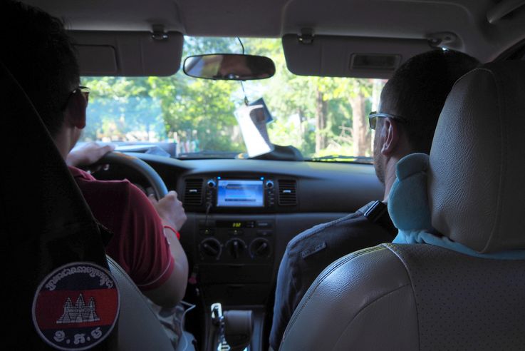 Voiture avec chauffeur.