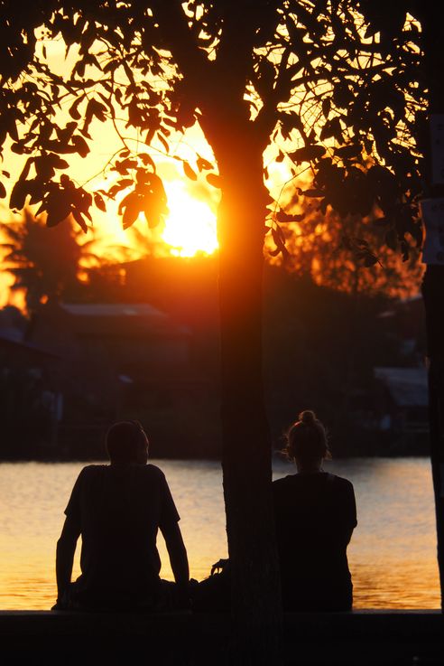 Coucher de soleil à Kampot