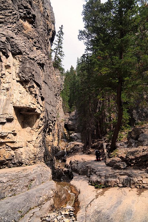 Sendero de excursionismo en Grotto Canyon.