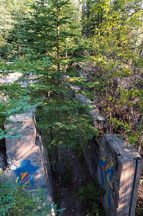 Ruines et graffitis de la ville fantôme de Bankside.