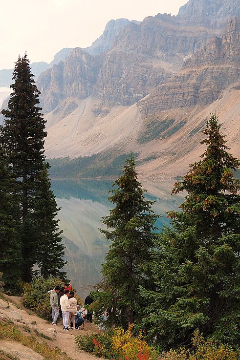 Lac Moraine et la vallée des Dix Pics dans le parc national Banff.