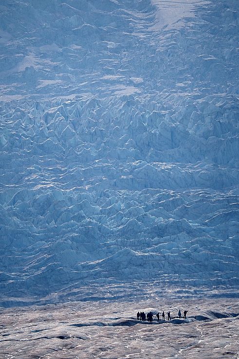 Randonnée sur le glacier Athabasca.