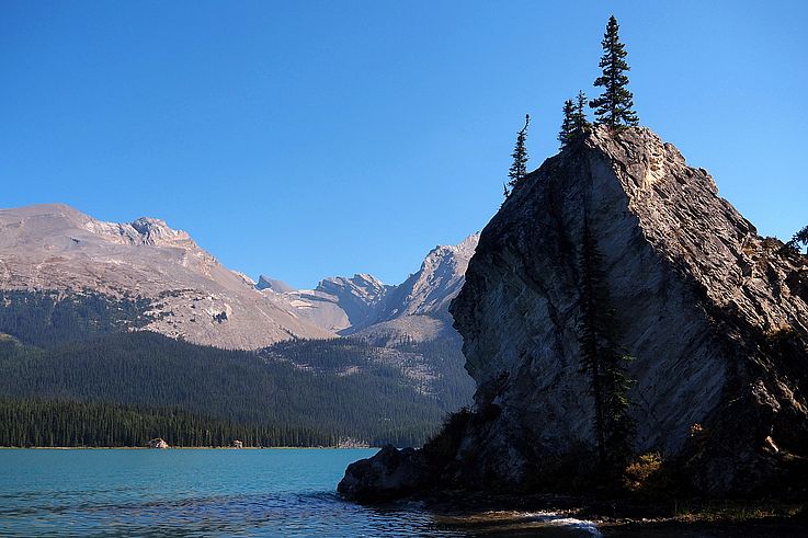 Spirit Island sur le lac Maligne, dans le parc national Jasper.