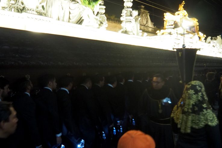 Bearers of the Procession of the 69th anniversary of the Buried Lord, School of Christ (Antigua)