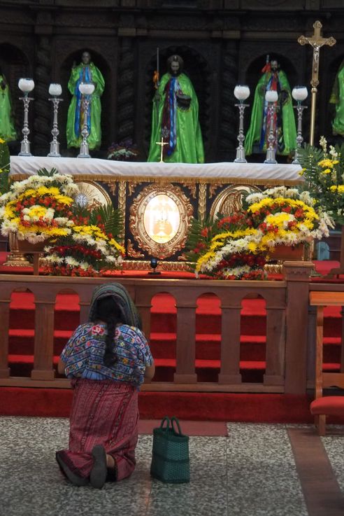 In the Santiago Apostol church in Santiago Atitlán