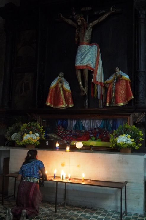 In the Santiago Apostol church in Santiago Atitlán