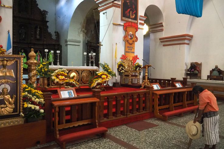 In the Santiago Apostol church in Santiago Atitlán