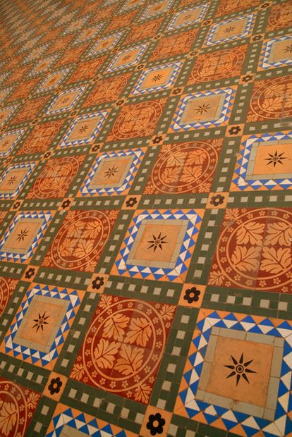 Mosaïque du sol au fort de Junagarh