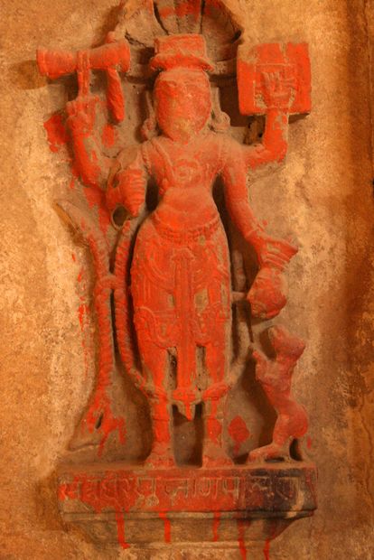 Bajorrelieve en las ruinas de Kuldhara