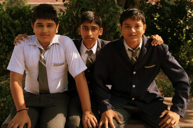 Estudiantes en el Fuerte Rojo de Nueva Delhi