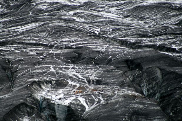 Las cenizas en Svínafellsjökull