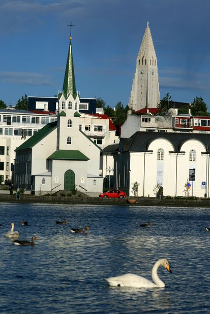 Tjörnin Pond. Reykjavik.