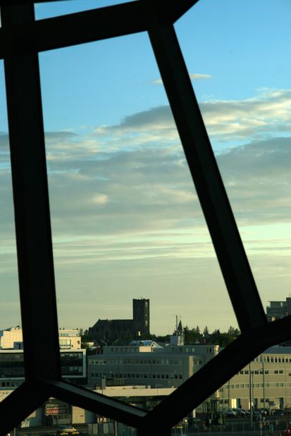 Inside Harpa Concert Hall and Conference Centre. Reykjavik.