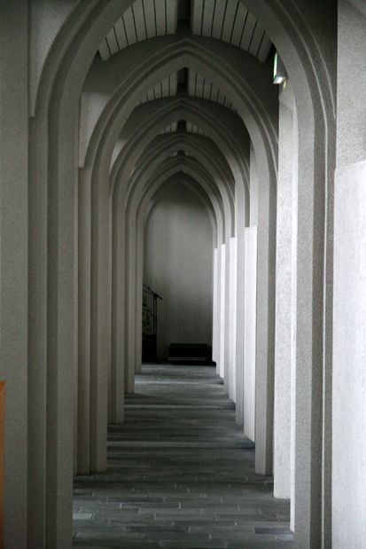 Inside Hallgrímskirkja Cathedral in Reykjavik