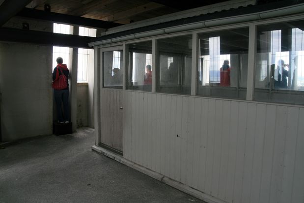 In the bell tower of Hallgrímskirkja cathedral in Reykjavik