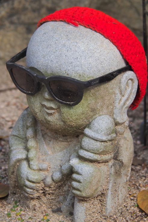 Estatuilla de Juzo en el Monte Misen (Miyajima)