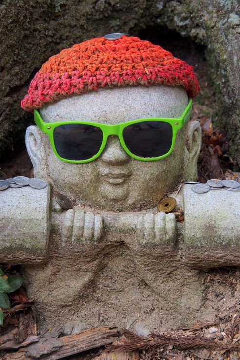 Estatuilla de Juzo en el Monte Misen (Miyajima)