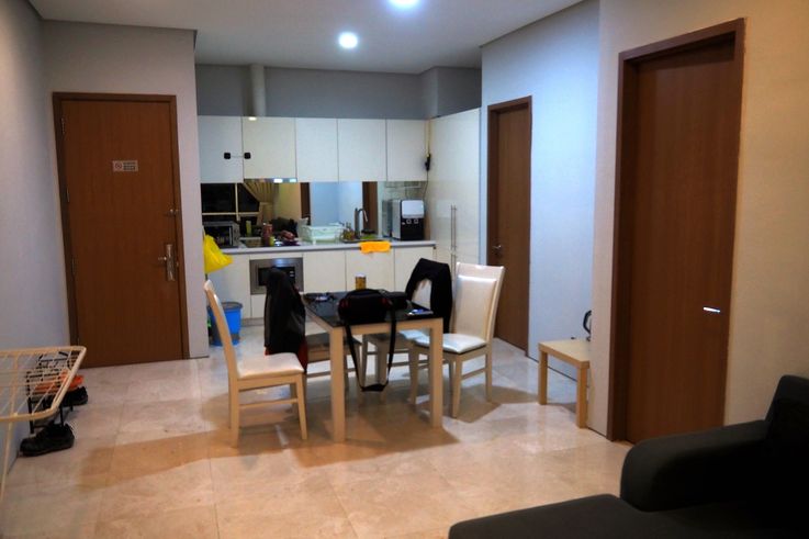 Kitchen area of the Airbnb in Kuala Lumpur.