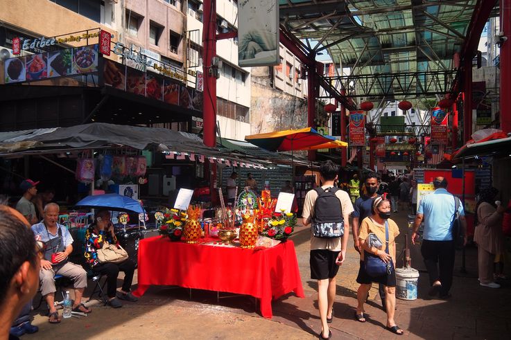 Offerings on Petaling Street, in the heart of Chinatown, Kuala Lumpur.
