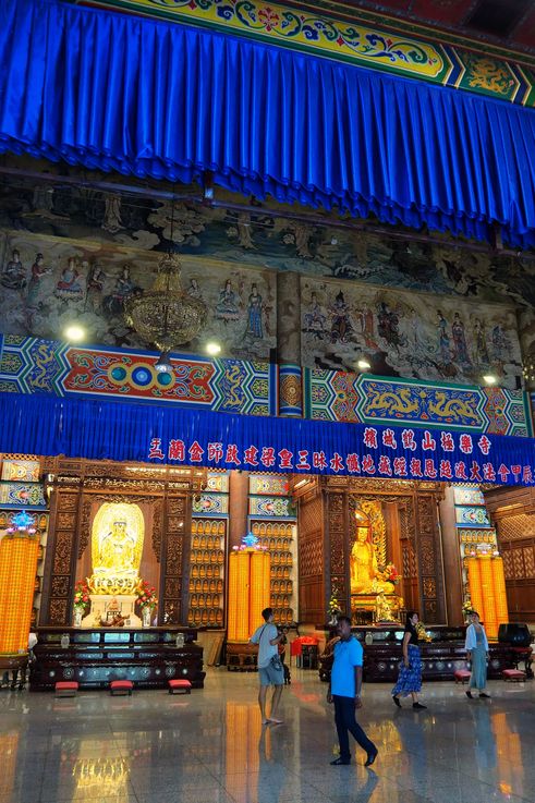 Golden Buddha statues in Kek Lok Si Temple in George Town.