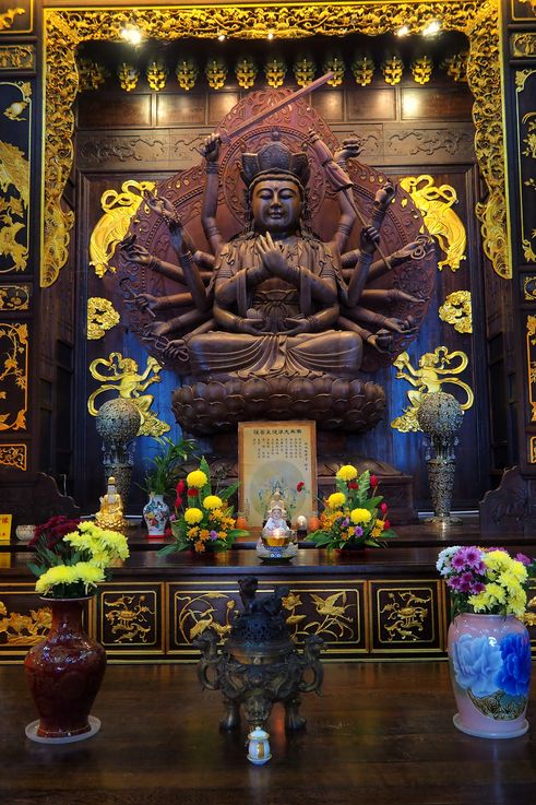 Statue of Cundi Bodhisattva at Kek Lok Si Temple, George Town, Pulau Pinang.