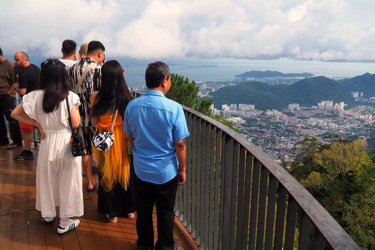 View of George Town from the observation point of Bukit Bendera.