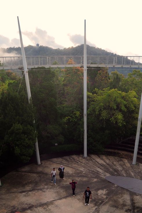 Curtis Crest Treetop Walk with radar dome in George Town.