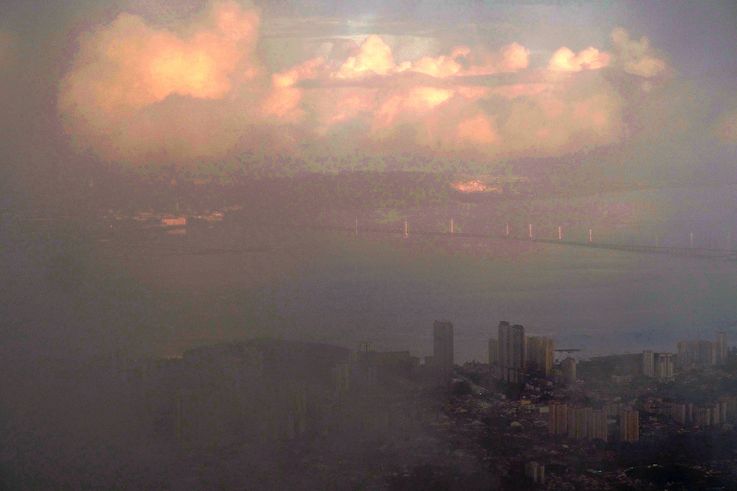 View of George Town and Penang Bridge from Penang Hill.