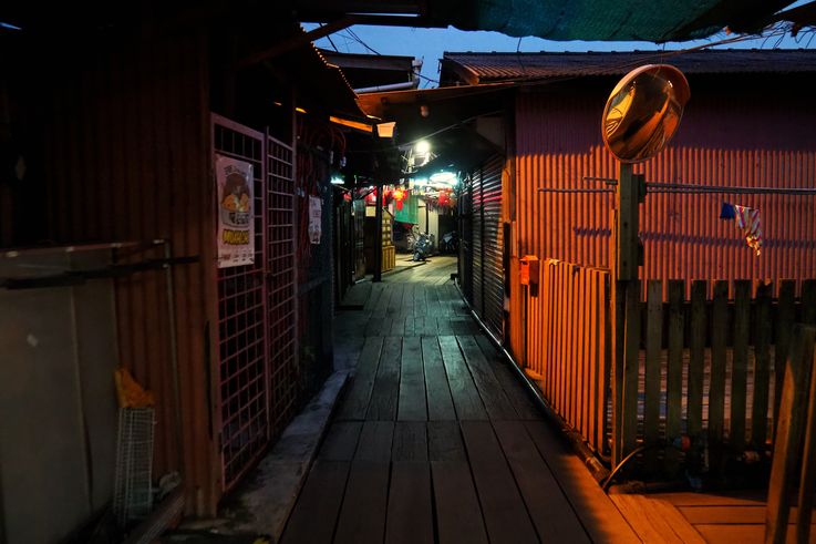 Walkway on stilts of Chew Jetty, George Town.