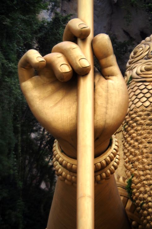 Hand of Lord Murugan's statue, Sri Subramaniar Temple, Batu Caves.