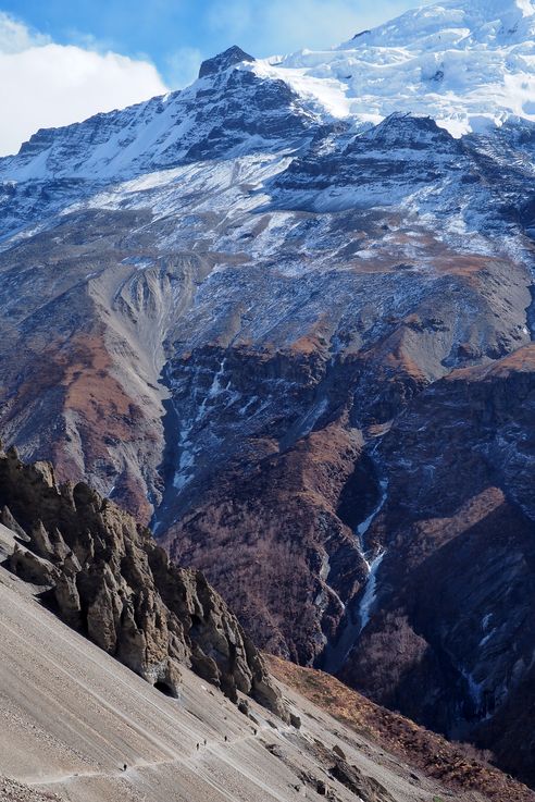 Chemin menant au camp de base du lac Tilicho