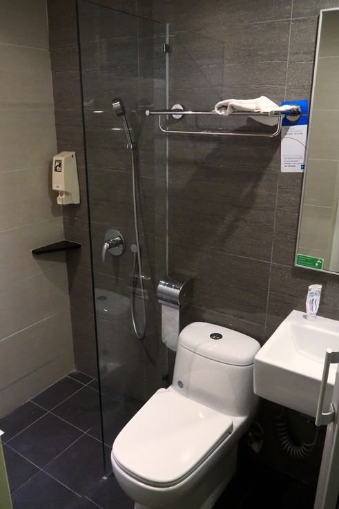 Bathroom at Ibis Budget Singapore Crystal, Geylang district.