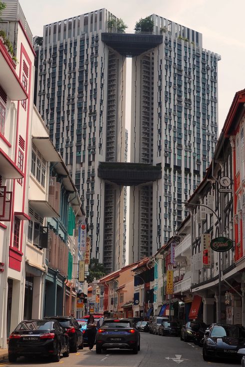 El edificio Pinnacle@Duxton en el barrio de Outram.