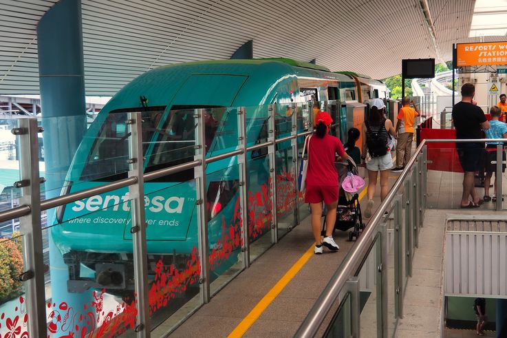 Sentosa Express Monorail at Resorts World station.