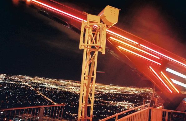 En haut de la tour Stratosphere à Las Vegas