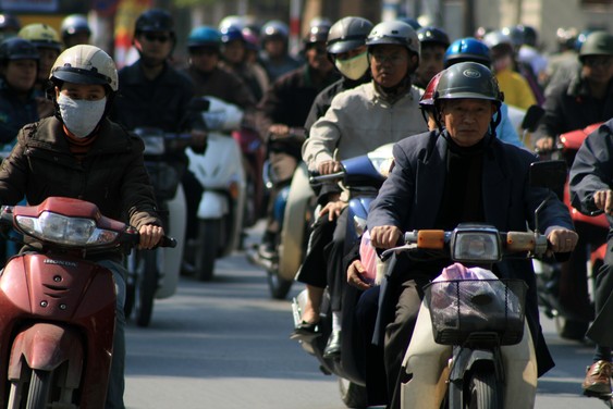 Two-wheeler traffic in Hanoi