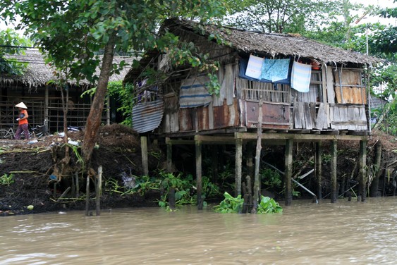 En el río Song Tien del delta del Mekong